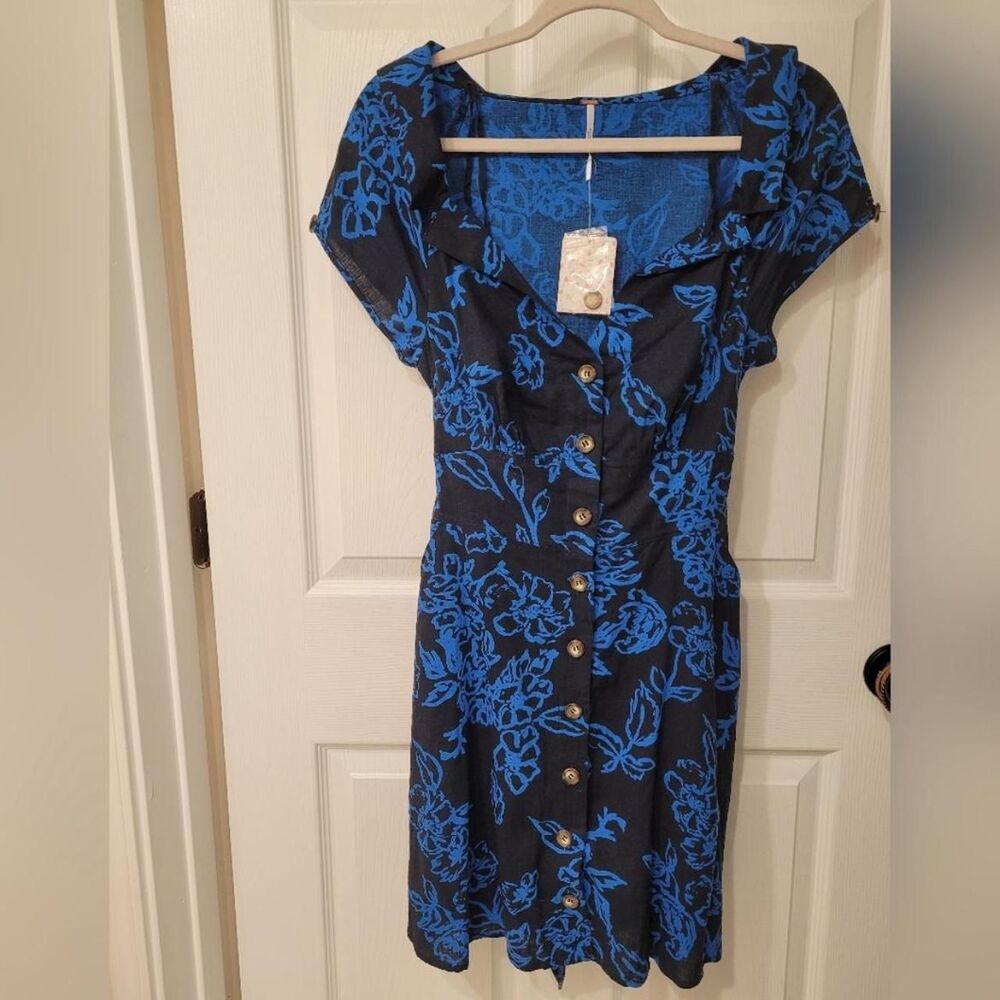 Free-people Women's Blue and Navy Dress
